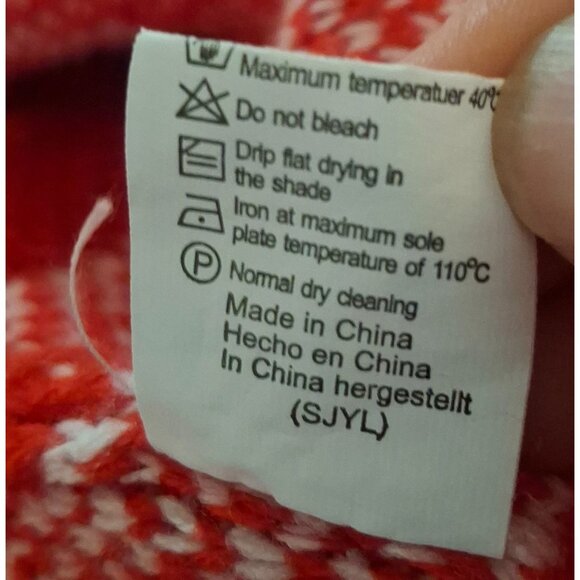 Coofandy Mens Red Reindeer Pattern Cardigan Sweater XL Christmas Ugly Y2K Cabin - Picture 7 of 7